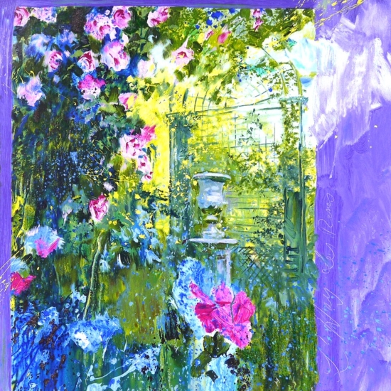 ホアキン・トレンツ・リャドの絵画作品　タイトルは、ライの薔薇